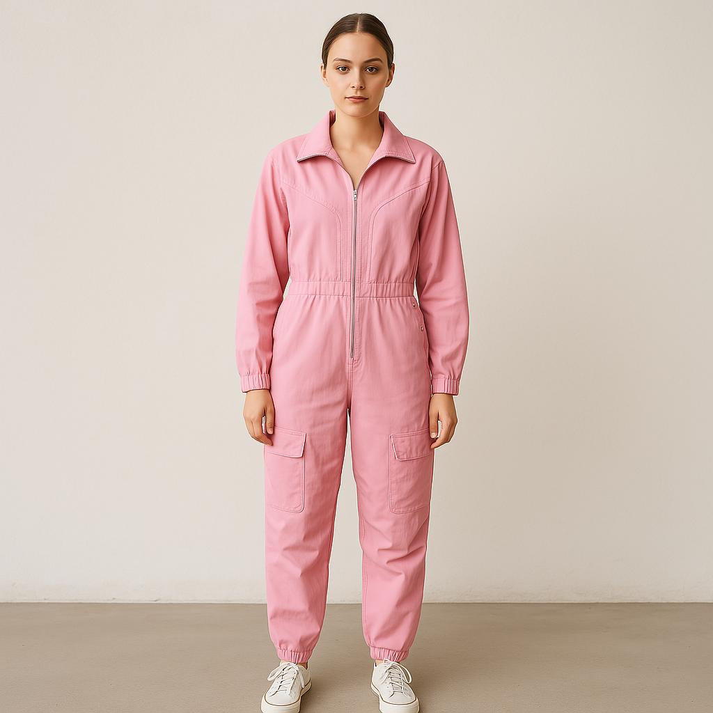 Combinaison travail rose