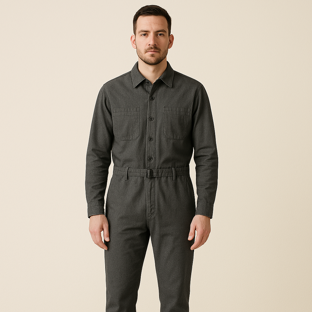 Salopette combinaison travail grise homme