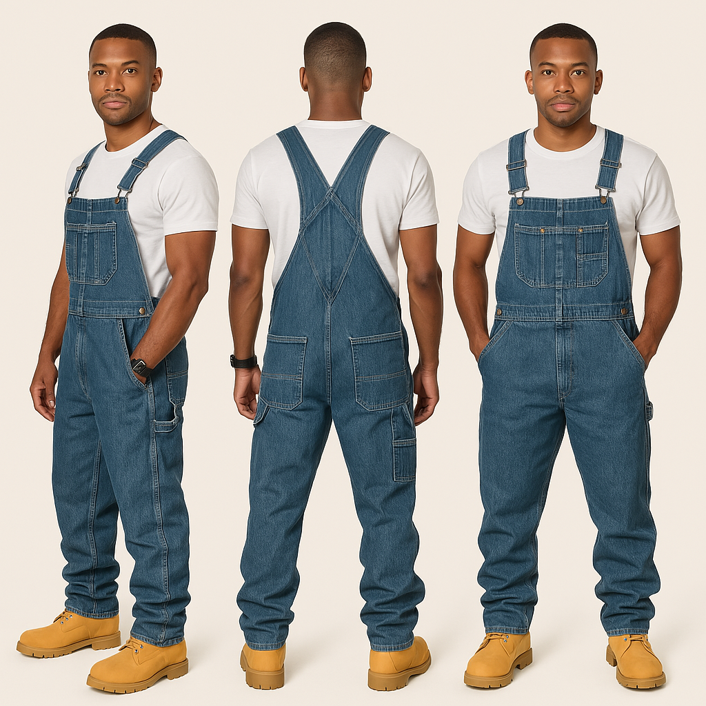 Salopette en Jean Bleu Foncé