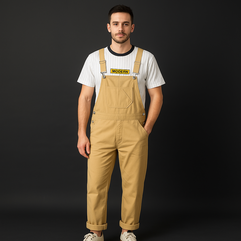 Salopette large style vintage pour homme