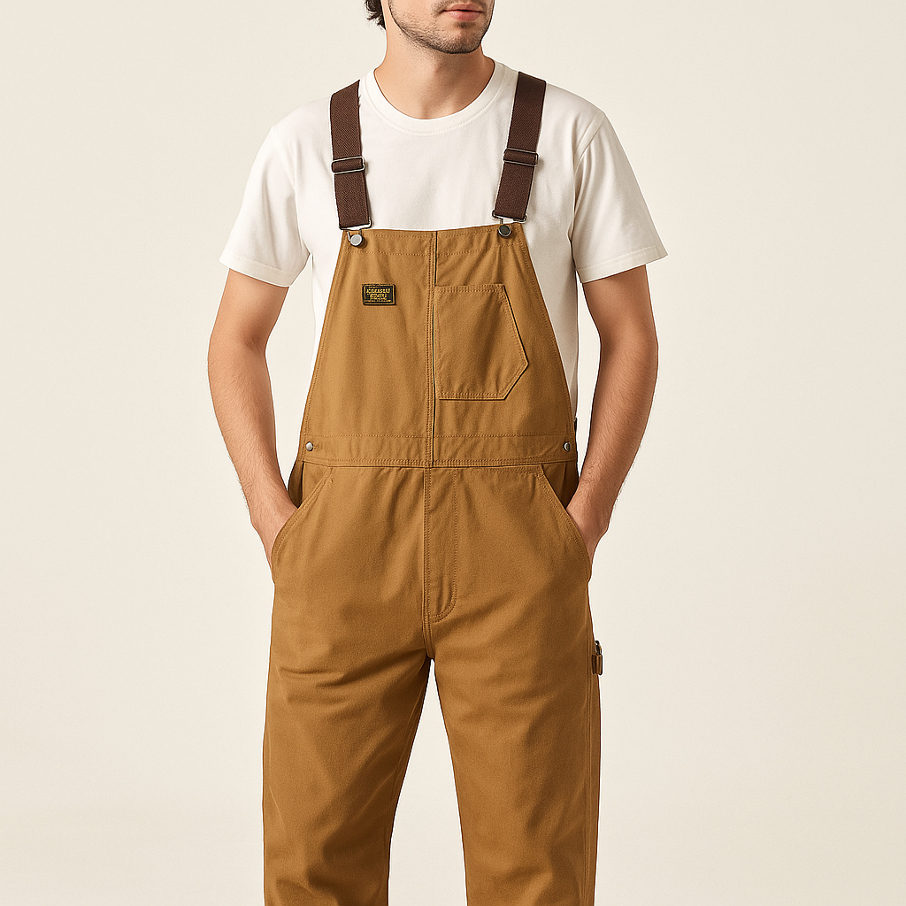 Salopette pantalon large en toile pour homme