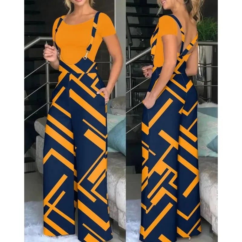 Robe Salopette en Pagne