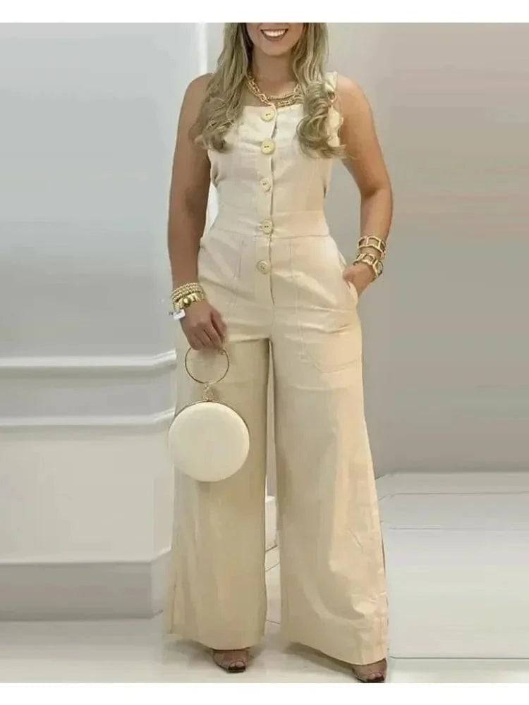 Salopette Beige Femme