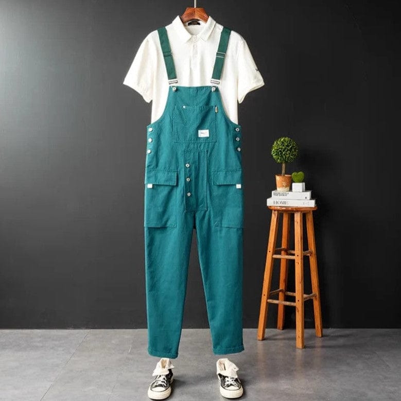 Salopette cargo en toile jean colorée