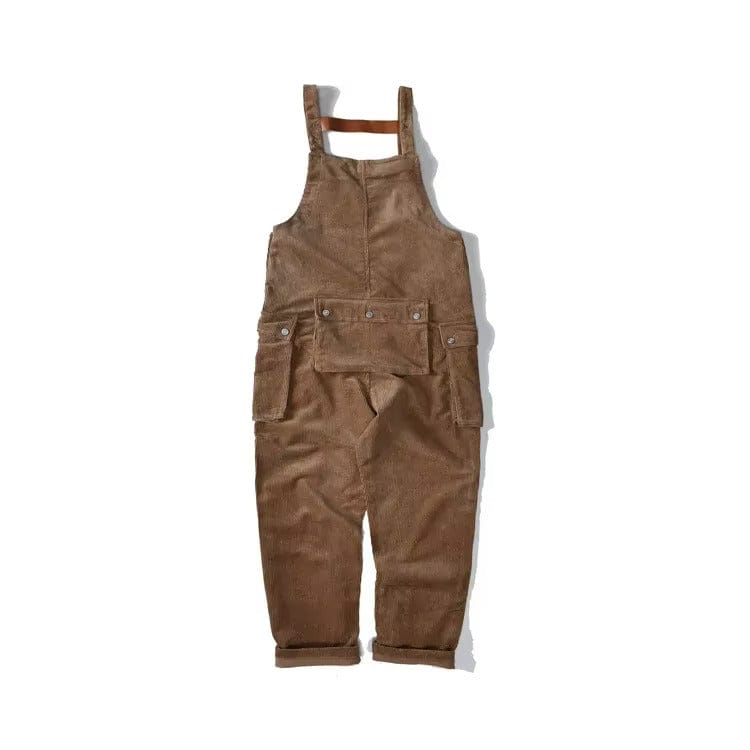 Salopette extralarge multipoches en velours style urbain