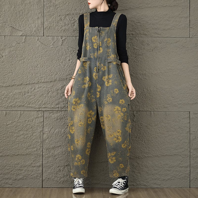 Salopette Jean Fleuri