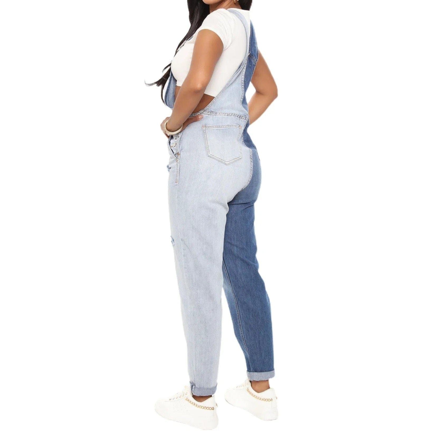 Salopette sarouel bicolore pour femme