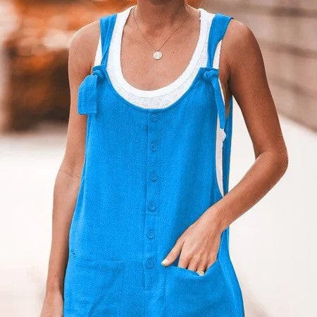 Salopette Short Bleu