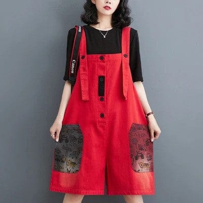 Salopette Short Rouge