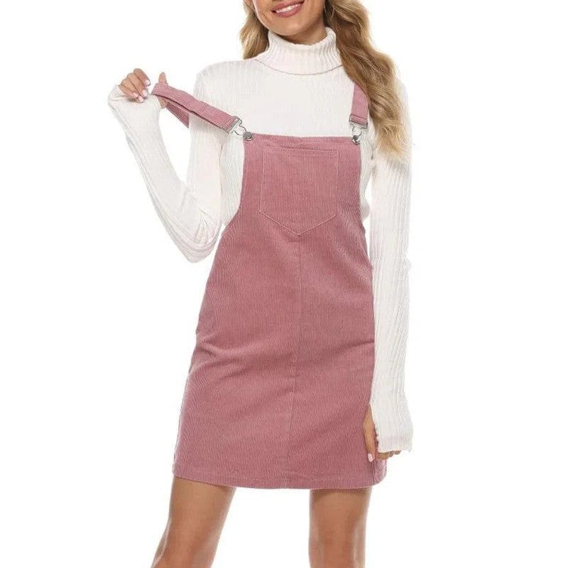 Salopette Velours Rose Poudré