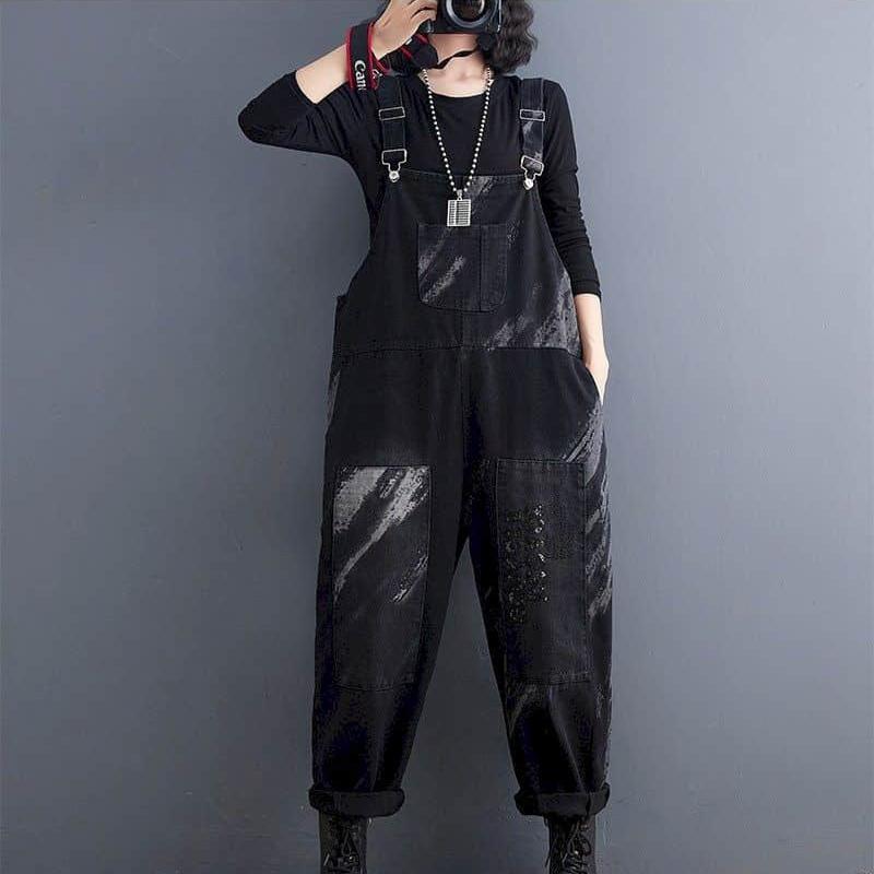 Salopette Vintage Jean Noir